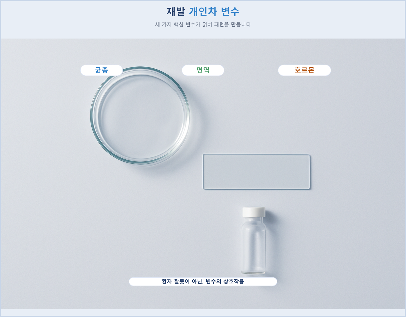 균총·면역·호르몬 변동이 재발성 질염의 개인차를 만드는 핵심 변수입니다